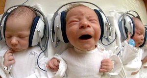 babys in headphones